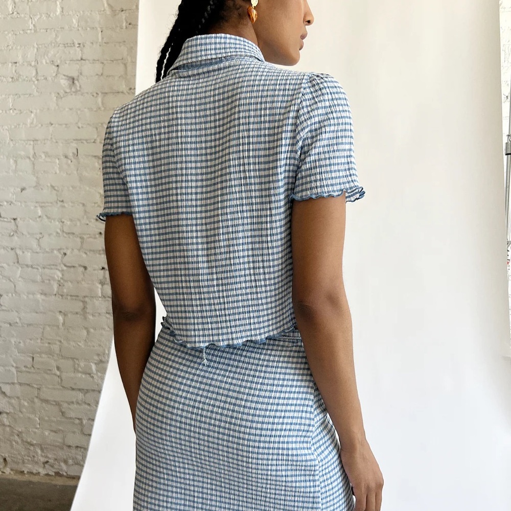 Lisa Says Gah Blue Gingham Set - Picture 2 of 12